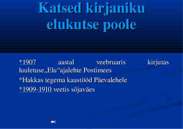 Oskar Lutsu esitlus #7