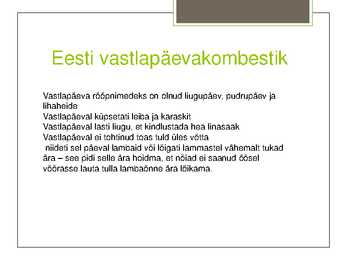 VASTLAPÄEV #8