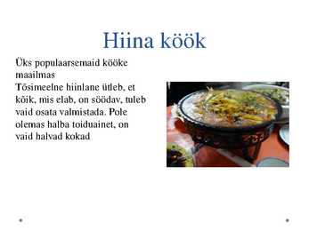 HIINA KÖÖK #2
