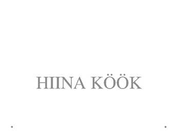 HIINA KÖÖK