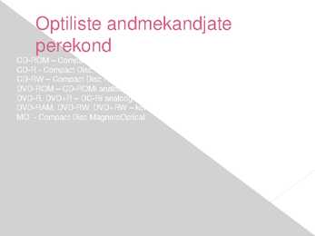 Digitaalse info hoidmine CD-Ril #2