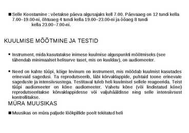 Müra ja muusika mõju inimesele #3