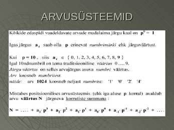 ARVUTI EHITUS #7