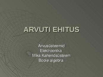ARVUTI EHITUS