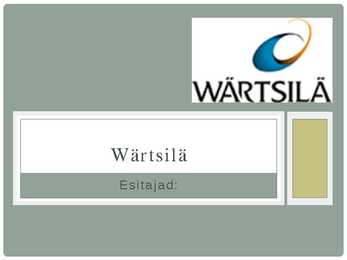 Wärtsilä-esitlus