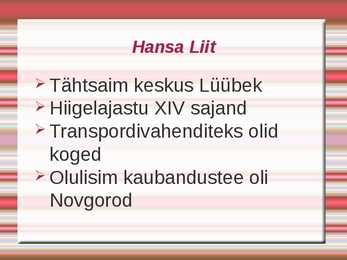 Kaubandus keskajal #6