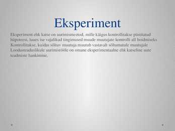 Andmekogumismeetodid - uurimistöö alused - esitlus #16