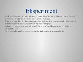 Andmekogumismeetodid - uurimistöö alused - esitlus #17