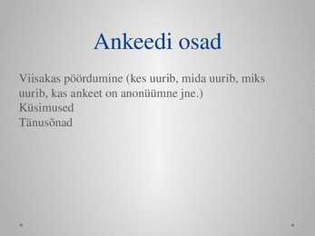 Andmekogumismeetodid - uurimistöö alused - esitlus #5