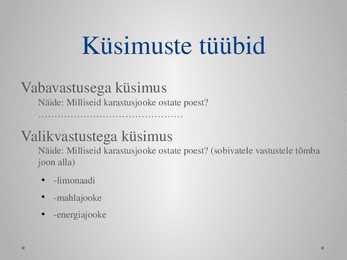 Andmekogumismeetodid - uurimistöö alused - esitlus #6