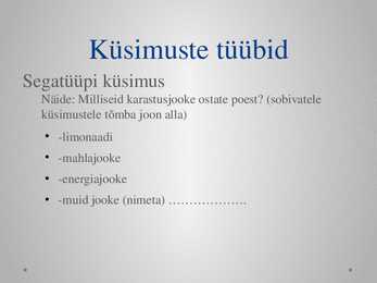 Andmekogumismeetodid - uurimistöö alused - esitlus #7
