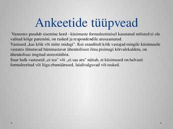 Andmekogumismeetodid - uurimistöö alused - esitlus #8