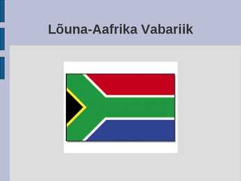 Lõuna-Aafrika Vabariigi majandusesitlus