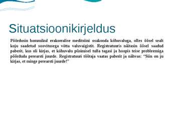 Klienditeenindussituatsiooni analüüs #2