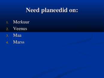 Maa tüüpi planeedid #3