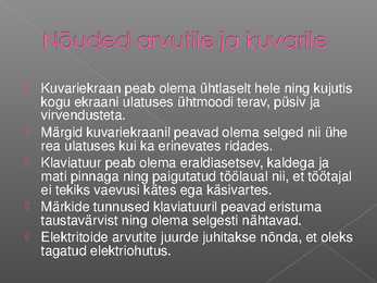 Ohutusnõuded kontoritööl #4