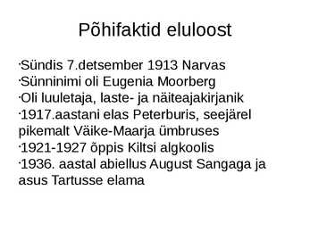 Kersti Merilaas elulugu #2