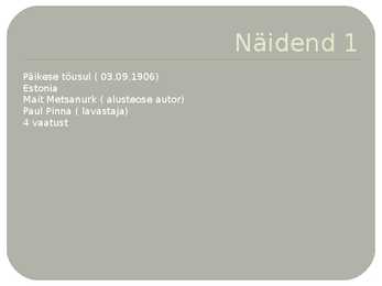 Teater ja näidendid- 1900-1920- #4