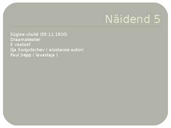 Teater ja näidendid- 1900-1920- #8