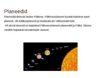 Päikesesüsteem ning taevakehade liikumine #11