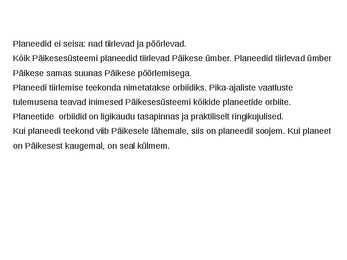 Päikesesüsteem ning taevakehade liikumine #12