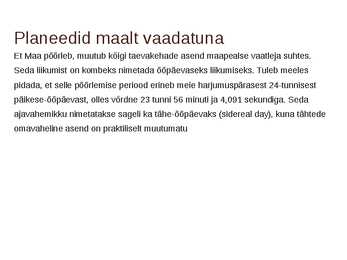 Päikesesüsteem ning taevakehade liikumine #13