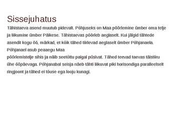 Päikesesüsteem ning taevakehade liikumine #3