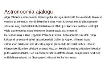 Päikesesüsteem ning taevakehade liikumine #6