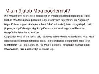 Päikesesüsteem ning taevakehade liikumine #9