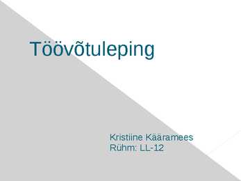 Töövõtuleping
