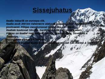 Itaaliat tutvustav slaid #2