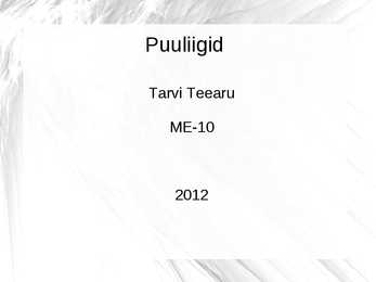 Puuliigid