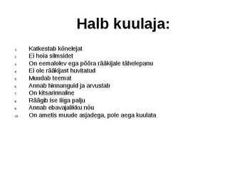 KUULAMINE #6
