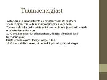 Lühikokkuvõte tuumaenergiast #2