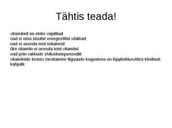 Vitamiinid #3