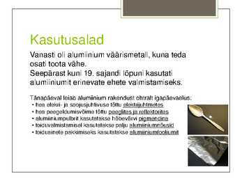 Alumiinium-alumiiniumi avastamine ja saamine #12