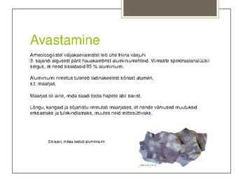 Alumiinium-alumiiniumi avastamine ja saamine #3