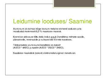 Alumiinium-alumiiniumi avastamine ja saamine #4