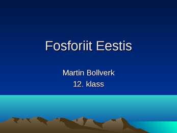Fosforiit Eestis