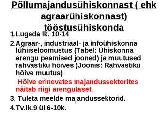 Muutused ühiskonnas ja globaliseerumine #2