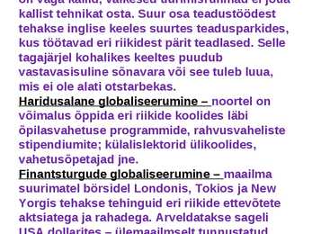 Muutused ühiskonnas ja globaliseerumine #11