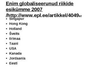 Muutused ühiskonnas ja globaliseerumine #19