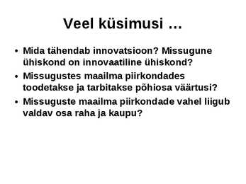 Muutused ühiskonnas ja globaliseerumine #20