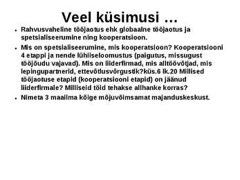 Muutused ühiskonnas ja globaliseerumine #21