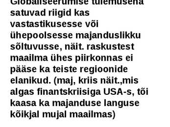 Muutused ühiskonnas ja globaliseerumine #6