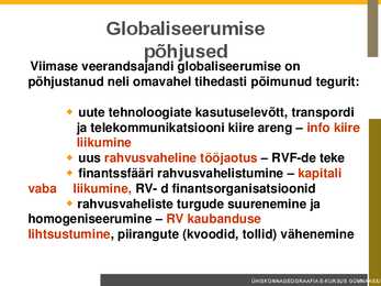 Muutused ühiskonnas ja globaliseerumine #9