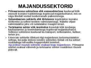 Muutused majanduse struktuuris ja hõives #5