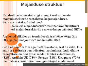 Riigi arengutaseme näitajad-arenenud ja arengumaad #10