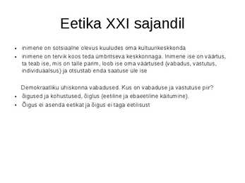 Eetika #14