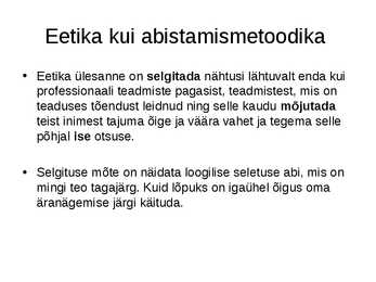 Eetika #23